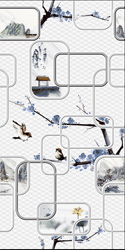 SAKURA DECO BLUE tile